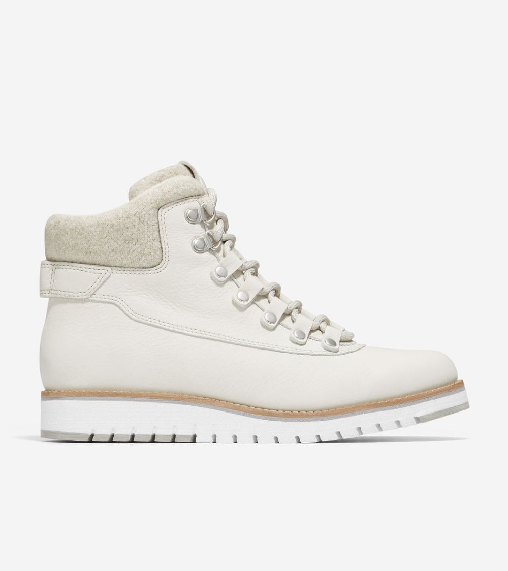 Cole Haan Women's ZEROGRAND Explore Getaway Hiker Boot - Silver Birch-White | Canada Outlet