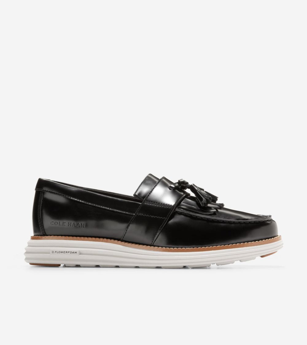 Cole Haan Men's OriginalGrand Kiltie Loafer - Black-Optic White | Canada Outlet