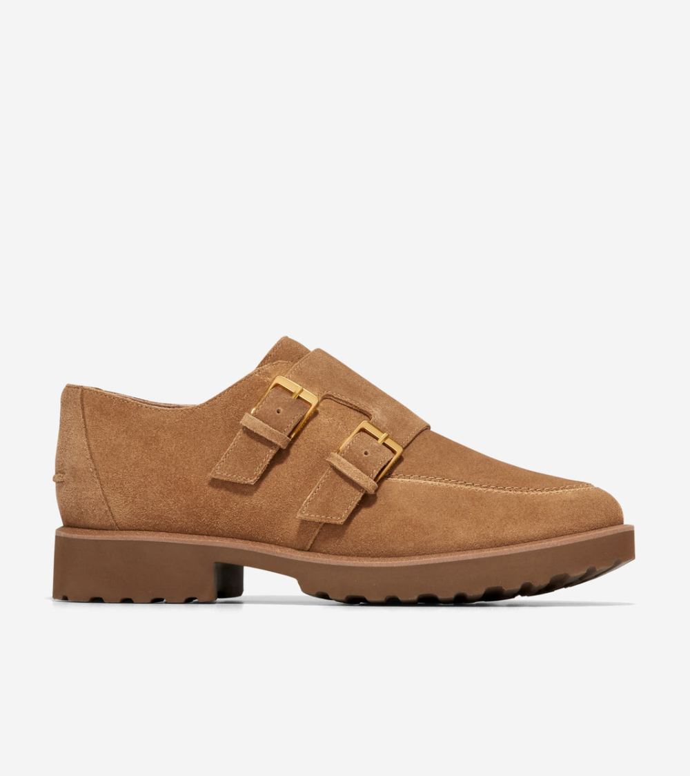 Cole Haan Women's Greenwich Monk Strap Oxford - Golden Toffee | Canada Outlet