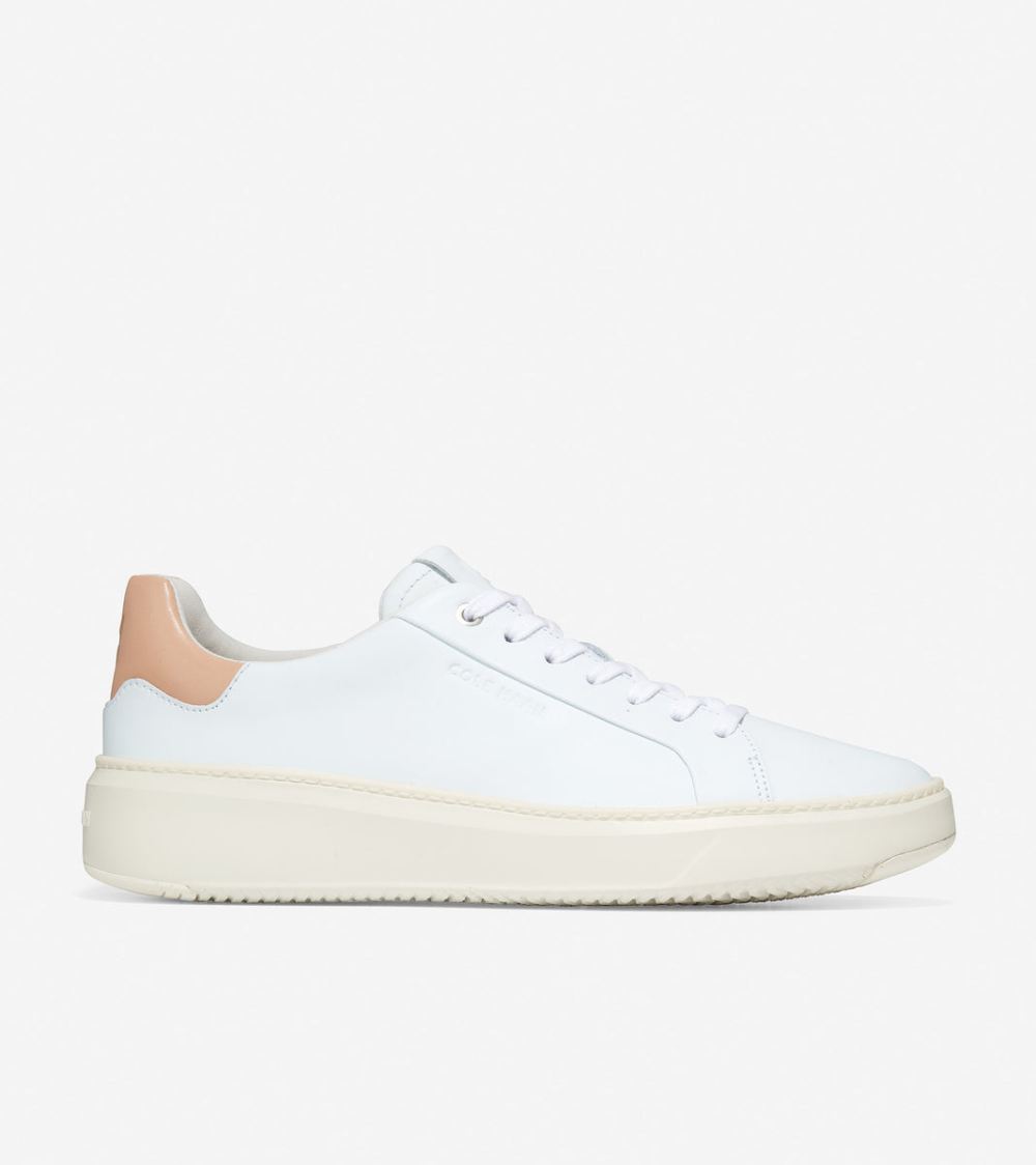 Cole Haan Men's GrandPro Topspin Sneaker - Optic White-British Tan | Canada Outlet