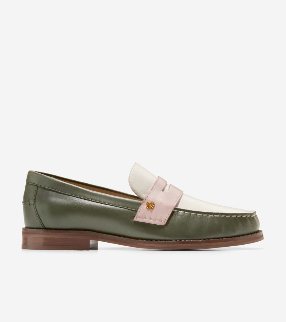 Cole Haan Women's Luxe Pinch Penny Loafer - Tea Leaf-Egret-Rosewater | Canada Outlet