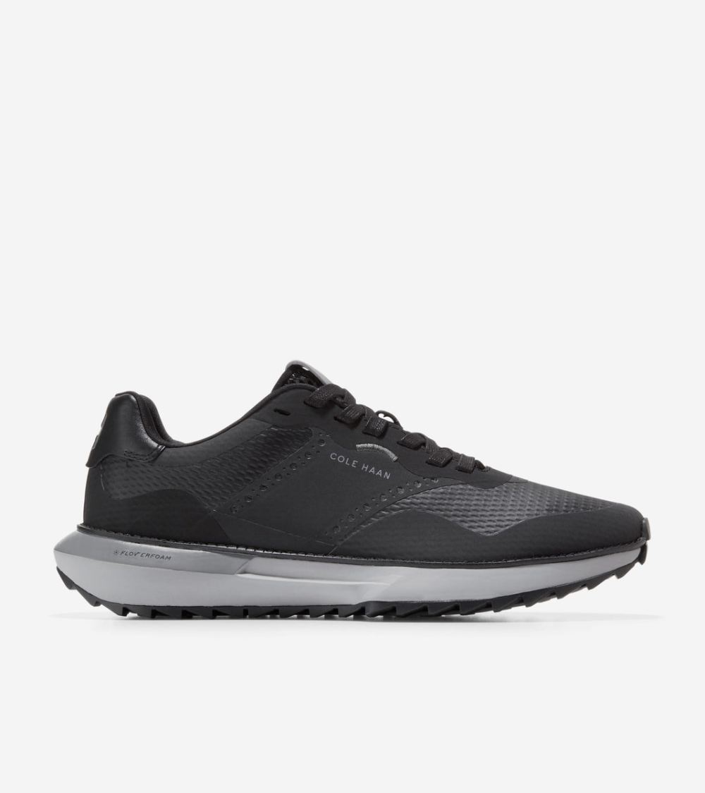 Cole Haan Men's GrandPro Ashland Golf Sneakers - Black-Quiet Shade-Gray | Canada Outlet