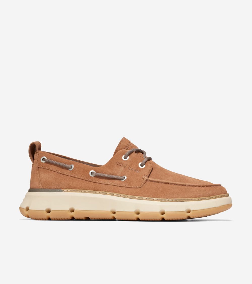 Cole Haan Men's 4.ZEROGRAND Regatta Boat Shoe - Pecan-Angora-Gum | Canada Outlet