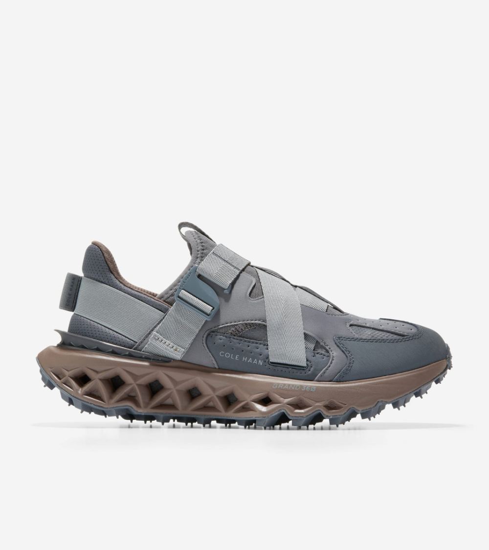 Cole Haan Men's 5.ZEROGRAND Monk Strap Running Shoe - Turbulence-Truffle-Monument | Canada Outlet