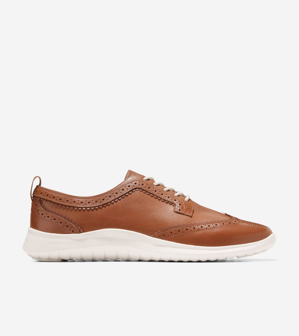 Cole Haan Women's ZEROGRAND Meritt Wingtip Oxfords - British Tan | Canada Outlet