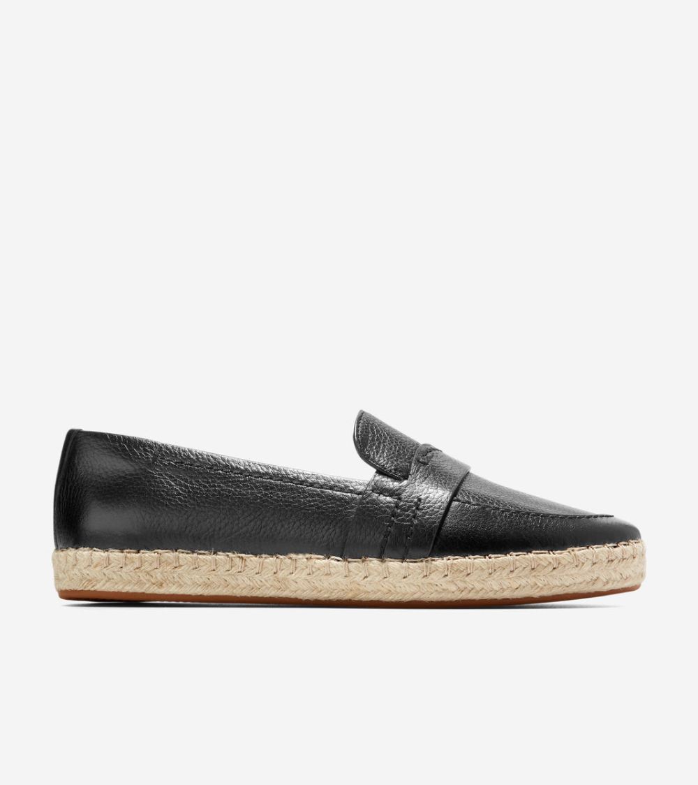 Cole Haan Women's Cloudfeel Montauk Espadrille Loafers - Black | Canada Outlet