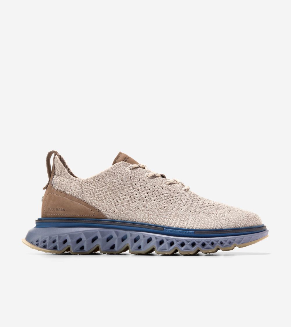 Cole Haan Men's 5.ZEROGRAND Stitchlite Wingtip Oxfords - White Cap Gray-Folkstone Gray | Canada Outlet
