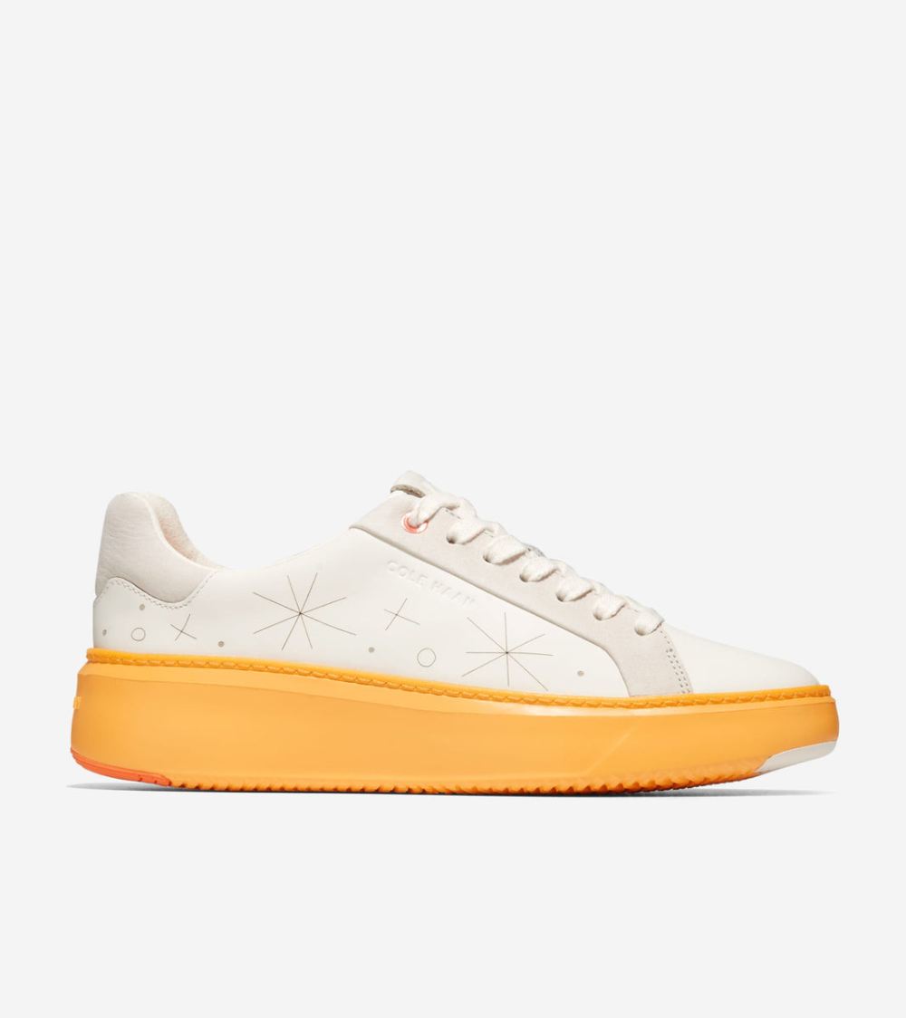 Cole Haan Women's Cole Haan x Sophia Chang GrandPro Topspin Sneaker - Egret-Birch-Gold Fusion | Canada Outlet