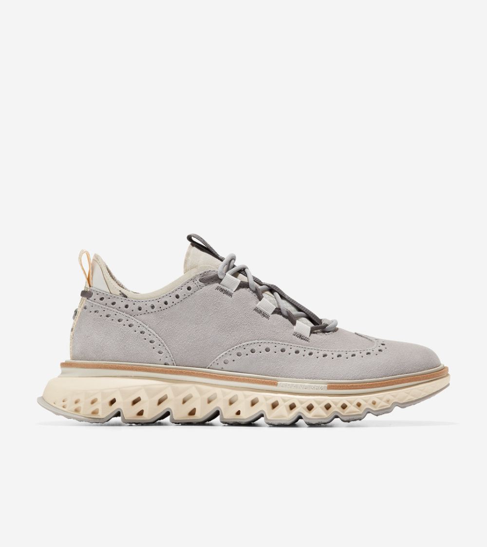 Cole Haan Men's 5.ZEROGRAND Wingtip Oxford - Dove-Silver BIrch-Alabaster | Canada Outlet