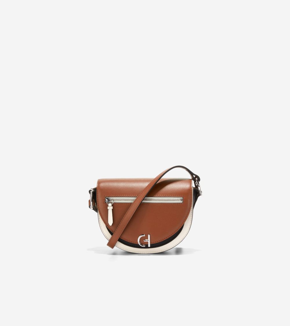 Cole Haan Crescida Crossbody - British Tan Colorblock | Canada Outlet