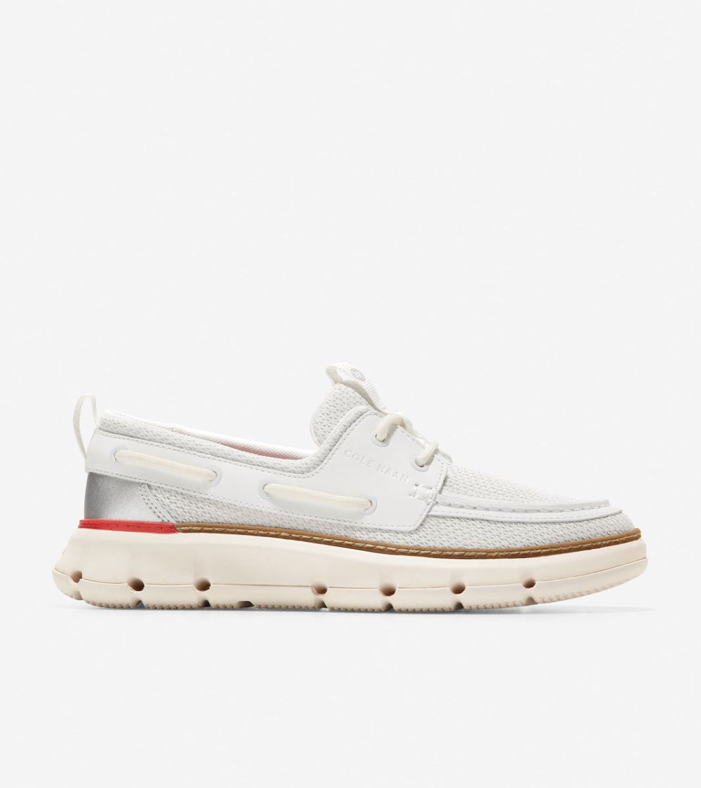 Cole Haan Women's 4.ZEROGRAND Regatta Boat Shoe - Blanc de Blanc | Canada Outlet