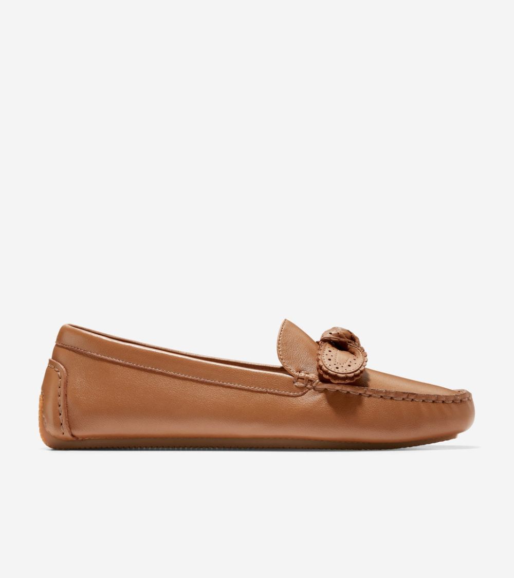 Cole Haan Women's Bellport Bow Drivers - Pecan | Canada Outlet