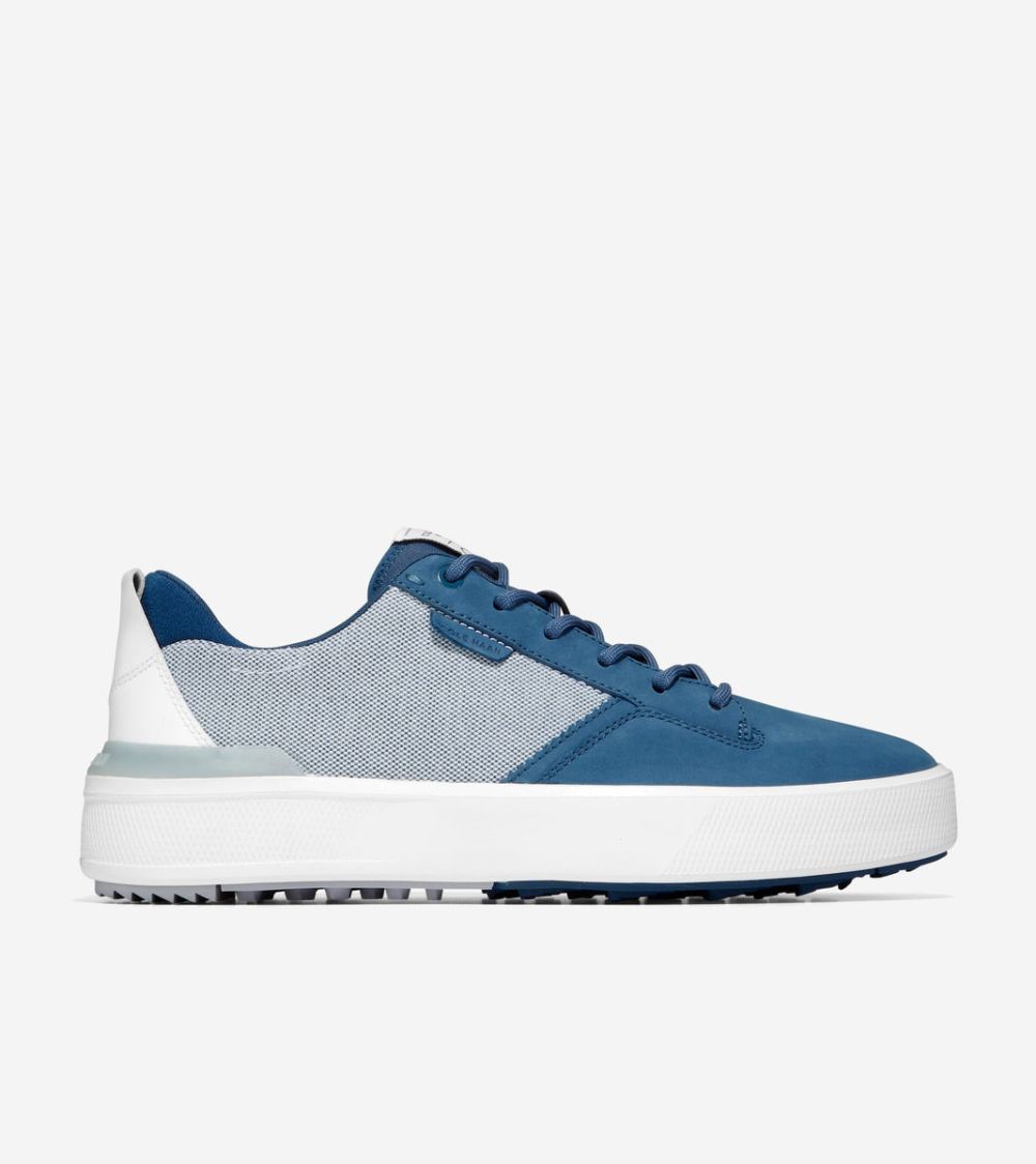 Cole Haan Men's GrandPro Crew Golf Shoe - Ensign Blue-Optic White-Micro Chip | Canada Outlet