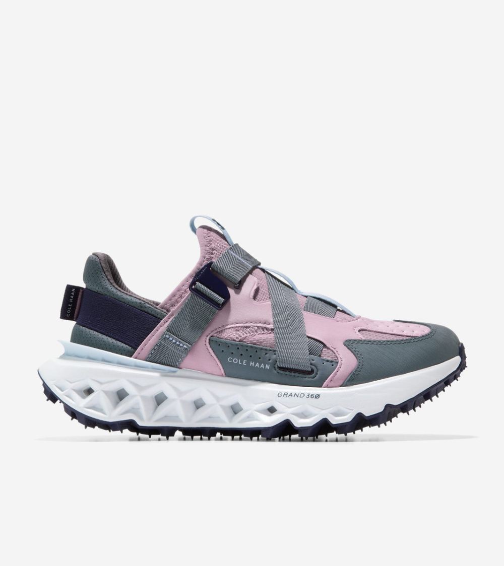 Cole Haan Women's 5.ZEROGRAND Monk Strap Running Shoe - Mauve Shadows-Stormy Weather-Optic White | Canada Outlet