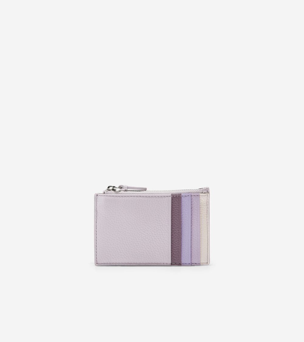 Cole Haan Card Case with Zip - Purple Slate | Canada Outlet