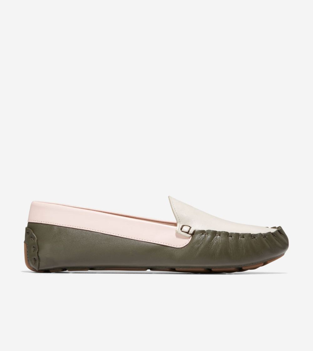 Cole Haan Women's Evelyn Driver - Tea Leaf-Egret-Rosewater | Canada Outlet