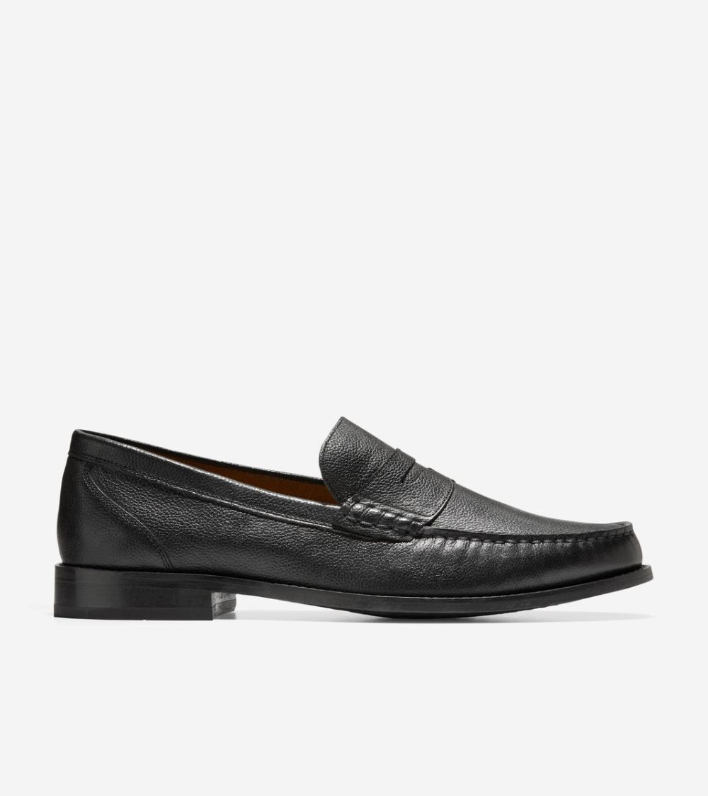 Cole Haan Men's Pinch Grand Casual Penny Loafer - Black Pebbled | Canada Outlet