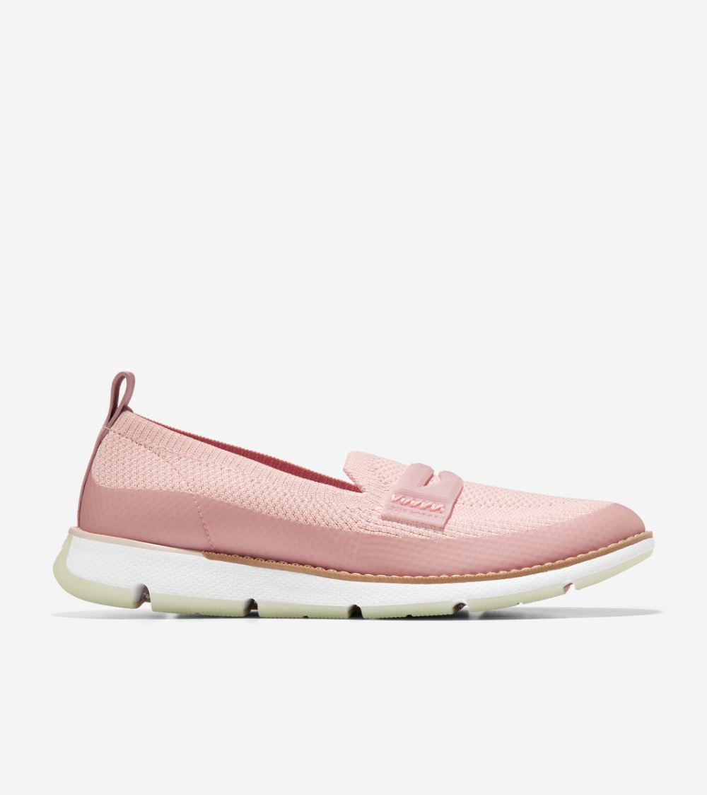 Cole Haan Women's 4.ZEROGRAND Loafer - Rose Smoke Knit-White Stitchlite | Canada Outlet