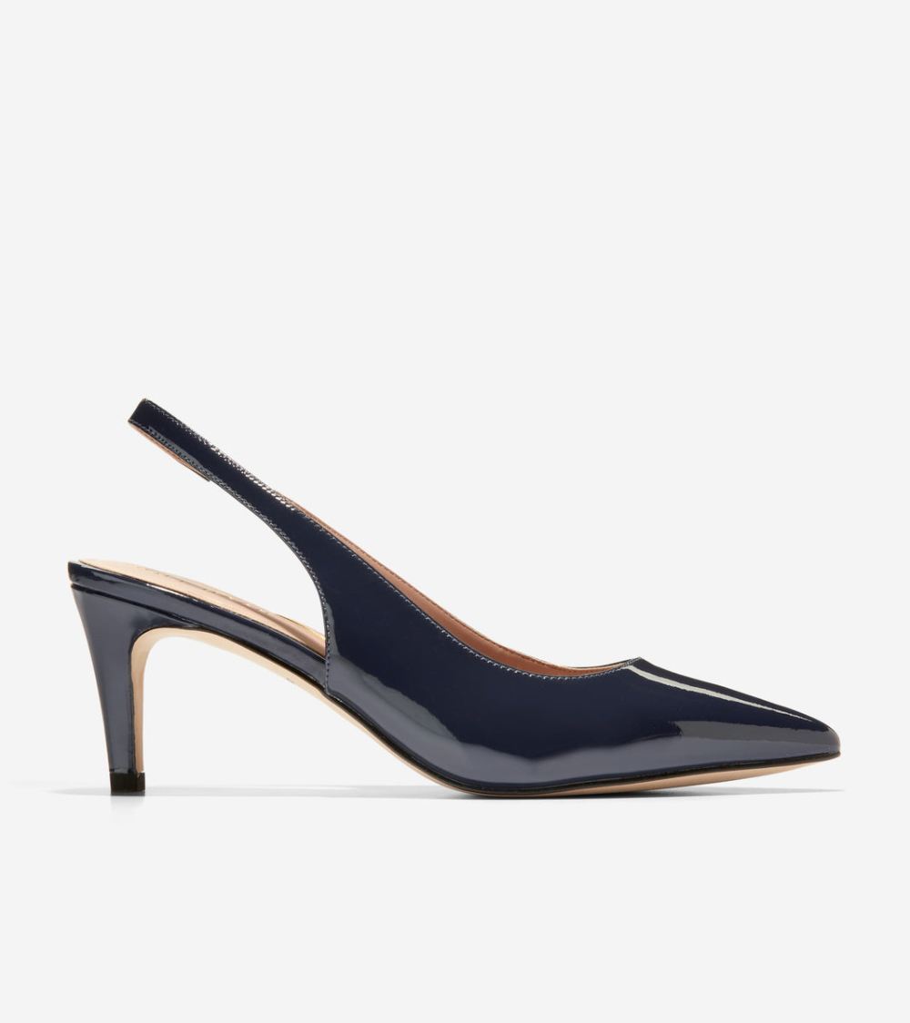 Cole Haan Women's Vandam Sling Back Pump - Navy | Canada Outlet