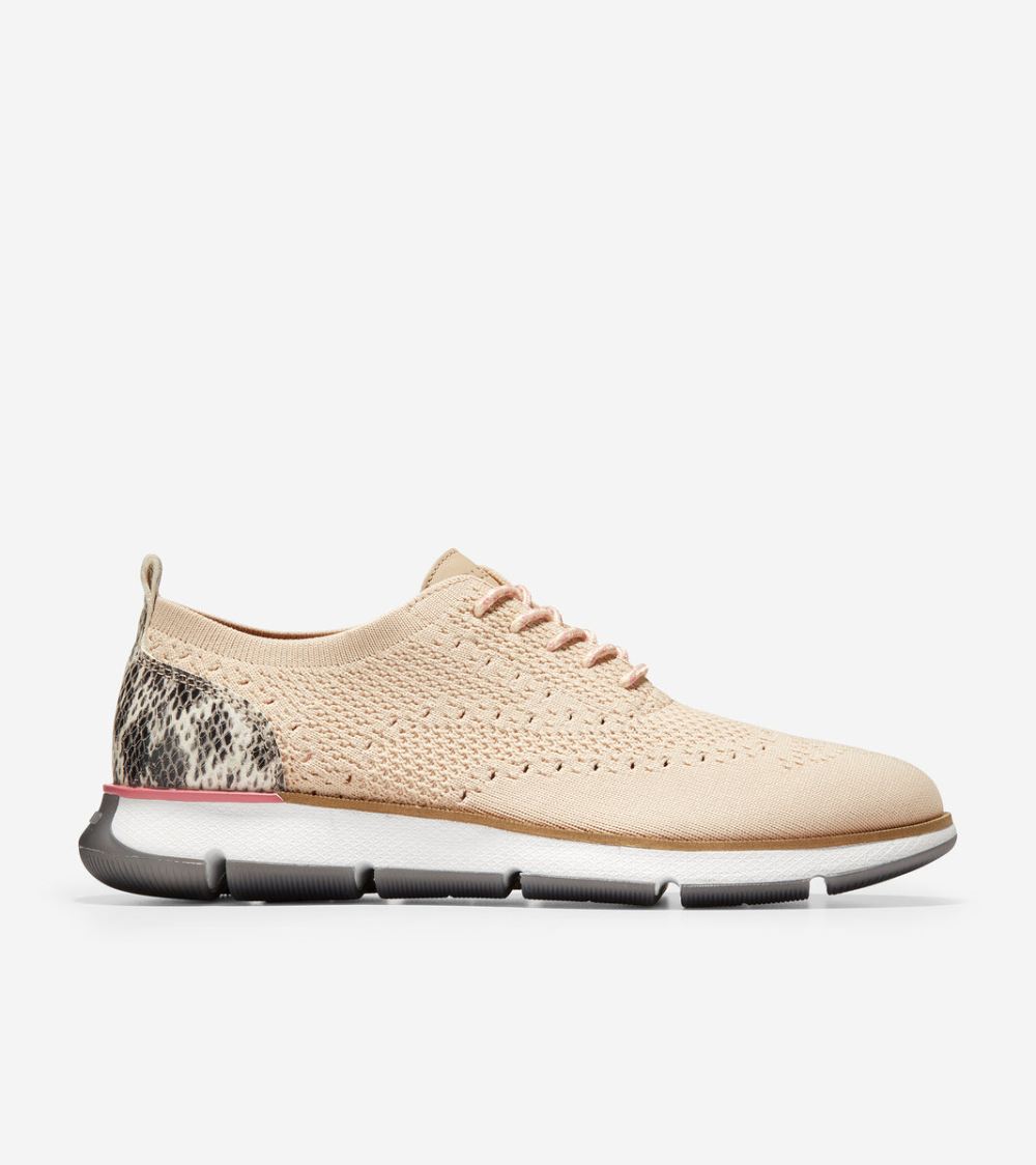Cole Haan Women's 4.ZEROGRAND Oxford - Oat Stitchlite-Snake Print | Canada Outlet