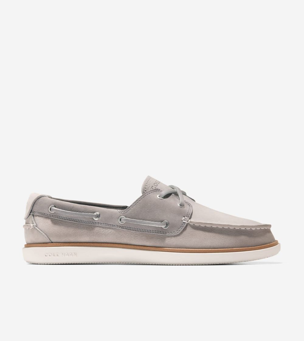Cole Haan Men's GrandPro Windward Boat Shoes - Paloma-Dove-Ivory | Canada Outlet