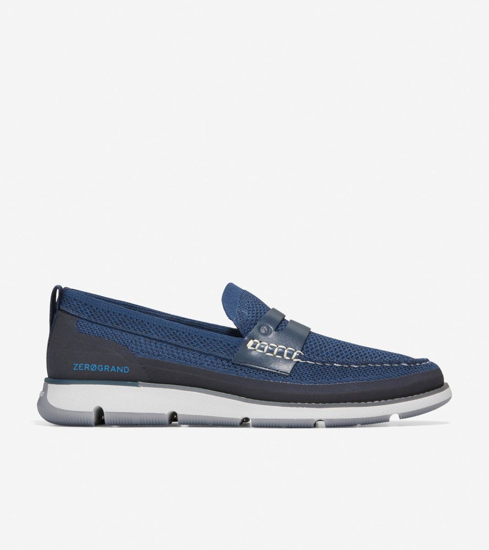 Cole Haan Men's 4.ZEROGRAND Loafer - Insignia Blue Stitchlite | Canada Outlet