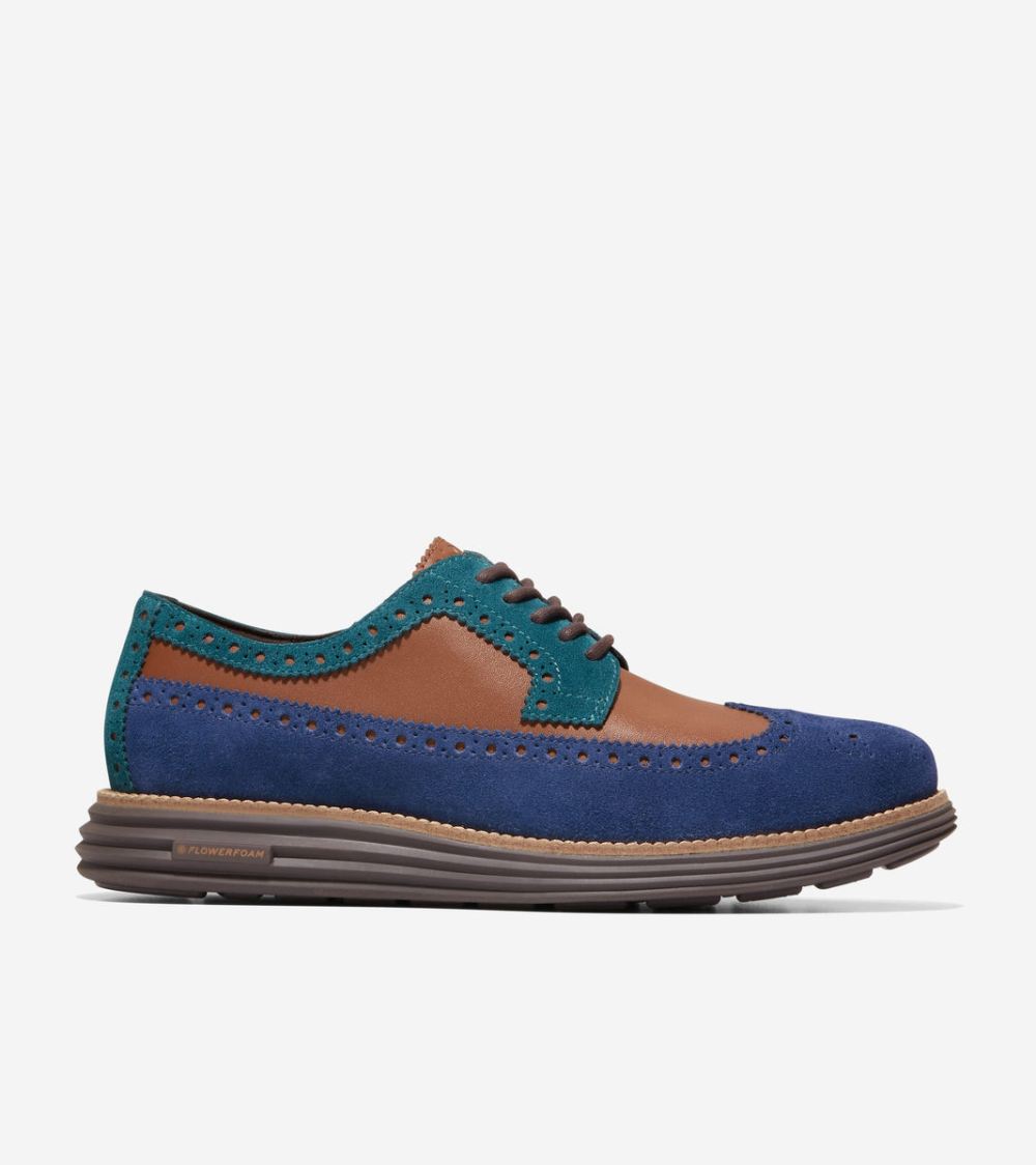 Cole Haan Men's OriginalGrand Remastered Longwing Oxford - Blue | Canada Outlet