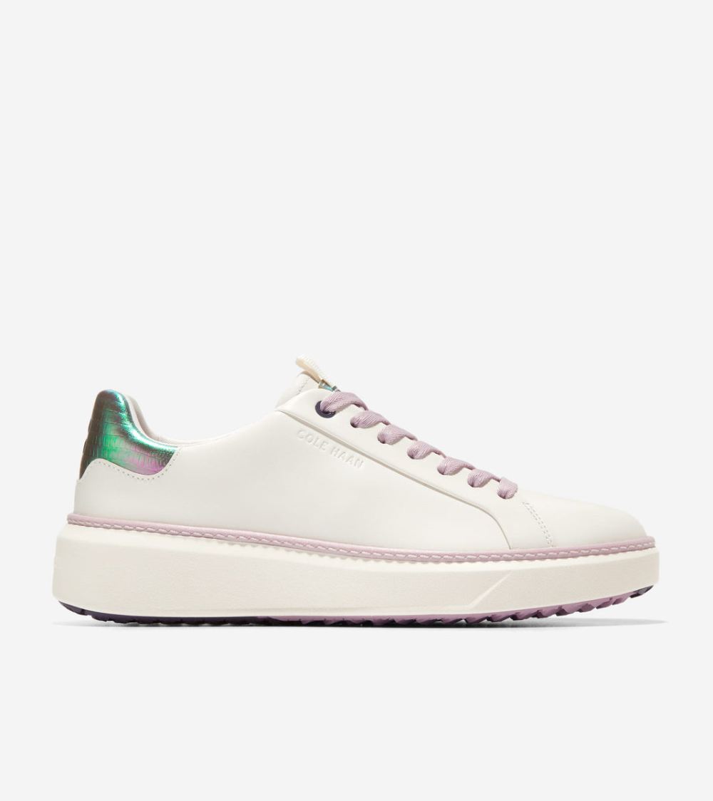 Cole Haan Women's GrandPro Topspin Golf Shoes - Ivory-Mauve Shadows | Canada Outlet