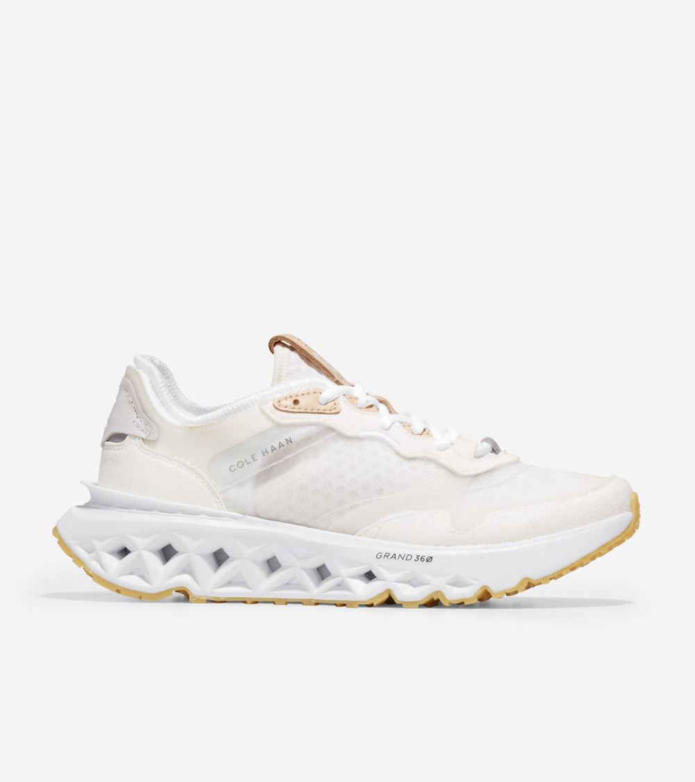 Cole Haan Women's 5.ZEROGRAND Running Shoe - Optic White-Bleached Tan | Canada Outlet