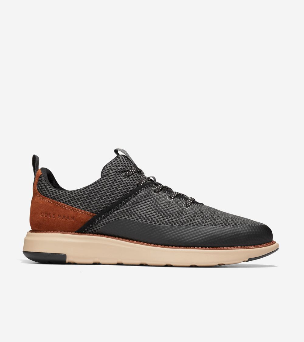 Cole Haan Men's Grand Atlantic Sneaker - Black-Magnet-British Tan | Canada Outlet