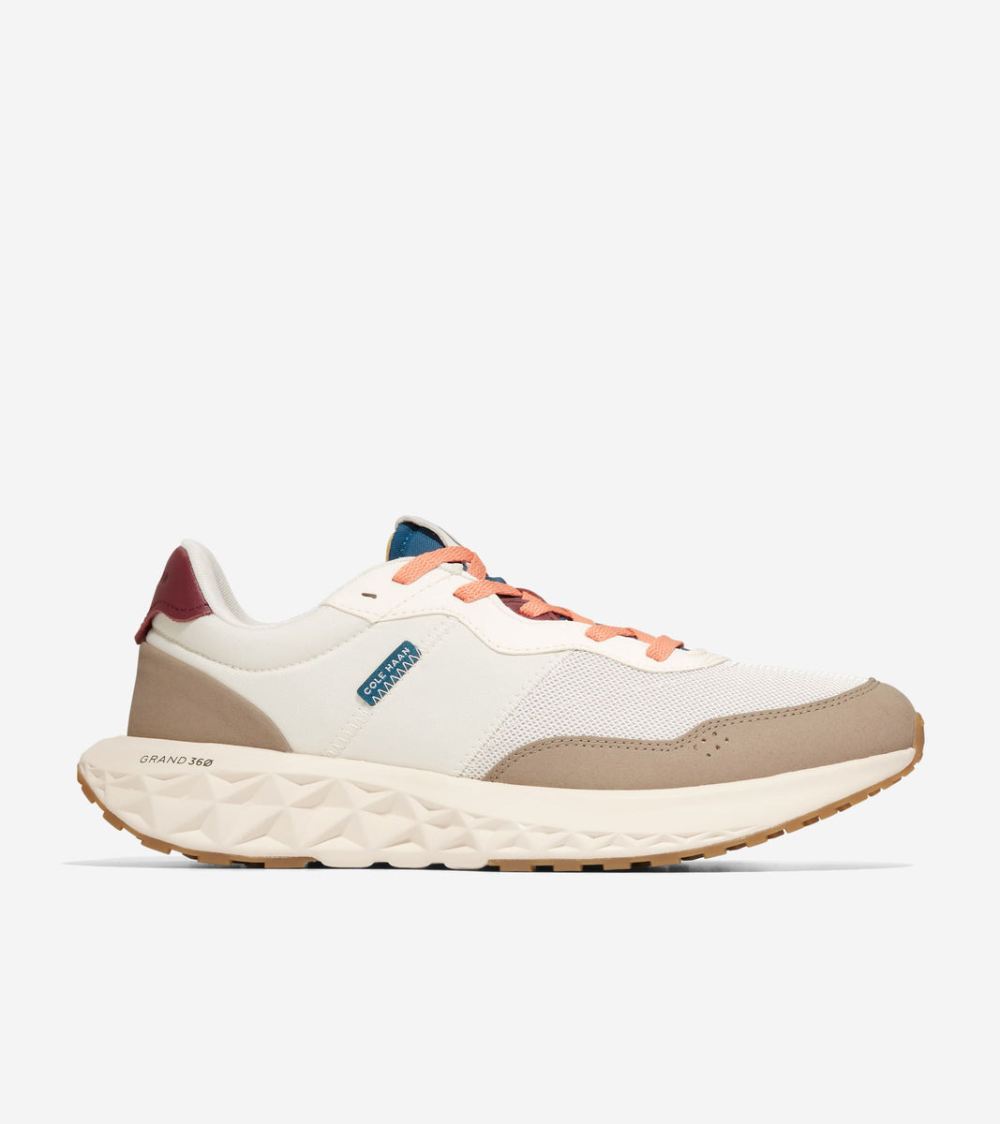 Cole Haan Men's ZEROGRAND All-Day Running Shoes - Silver Birch-Moroccan Blue-Alabaster Gleam | Canada Outlet