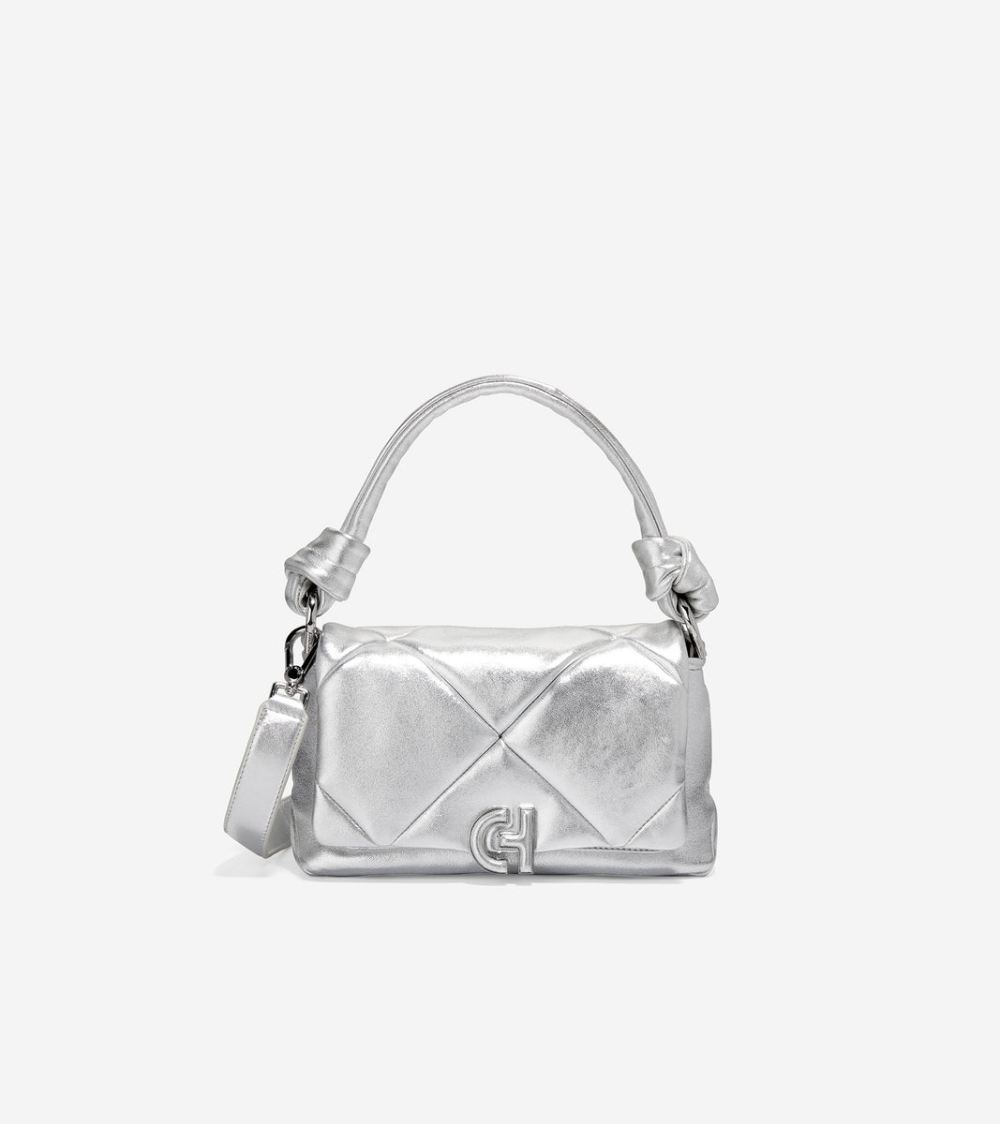 Cole Haan Quilted Shoulder Bag - Silver | Canada Outlet