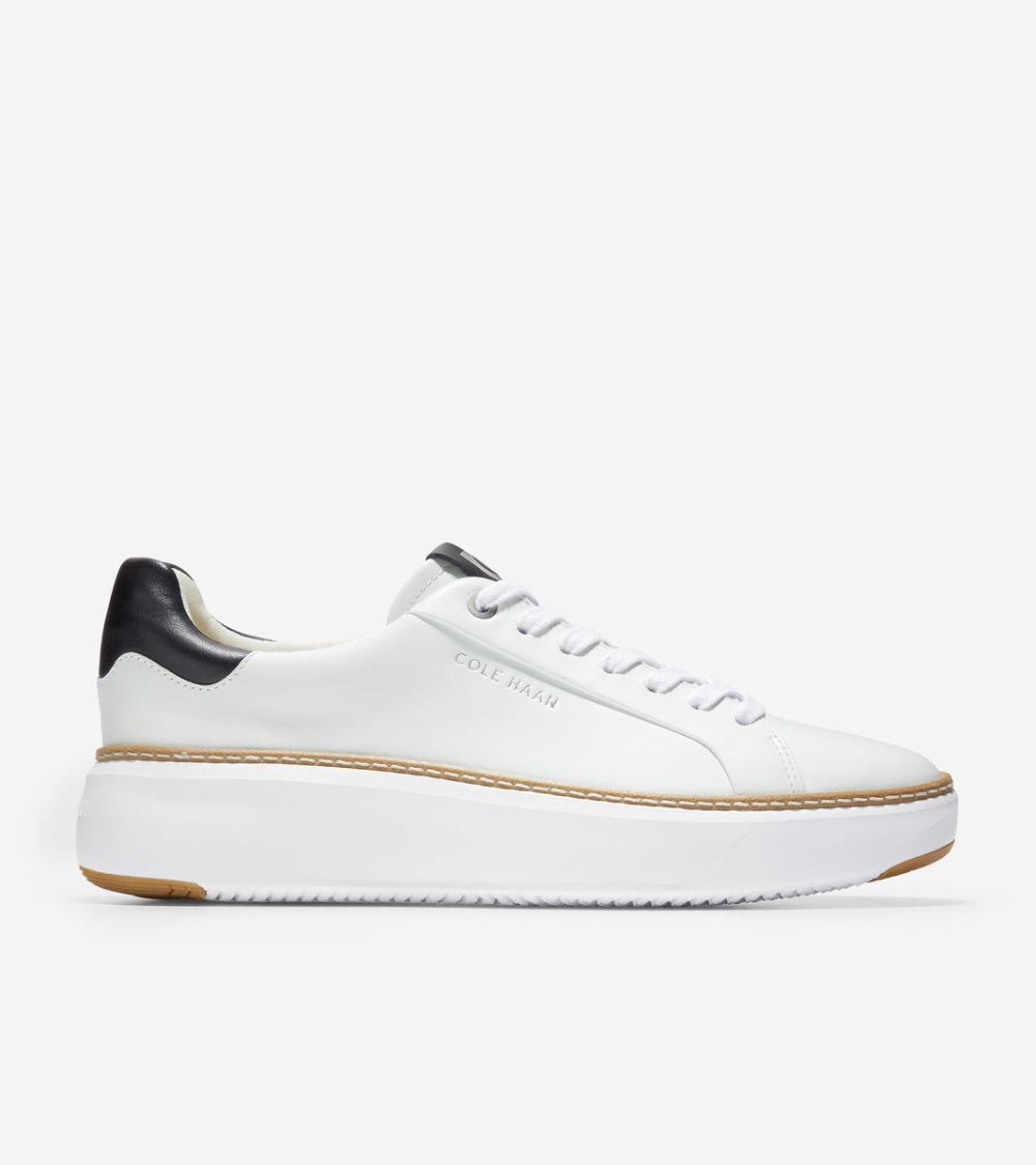 Cole Haan Women's GrandPro Topspin Sneaker - Black-Ivory-Cyber Yellow | Canada Outlet