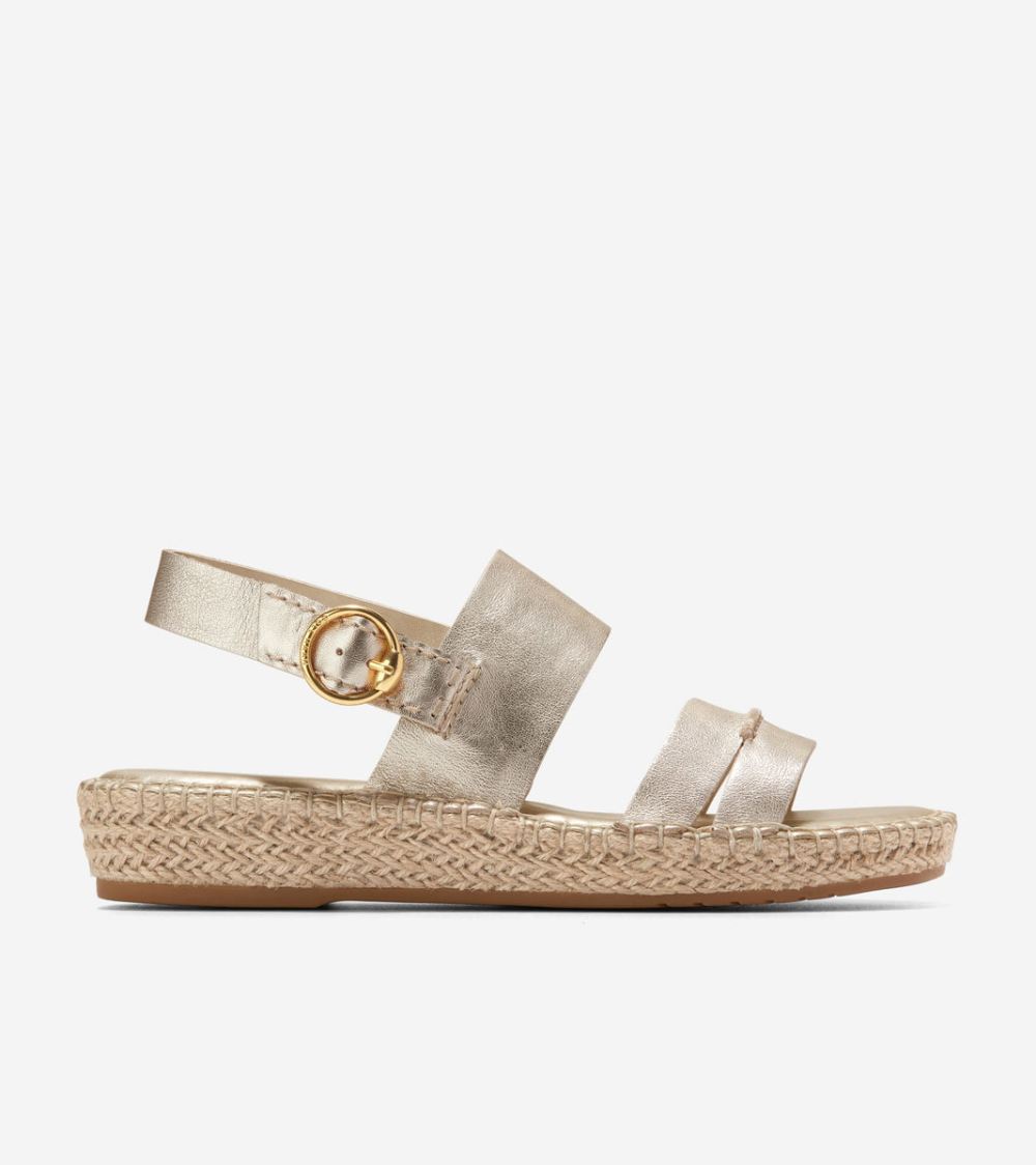 Cole Haan Women's Cloudfeel Tilden Ankle Strap Sandals - Soft Gold | Canada Outlet